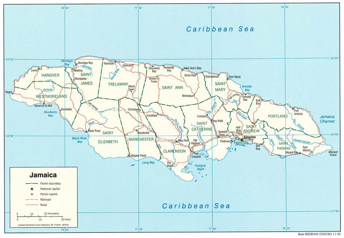 улицы Ямайки карте