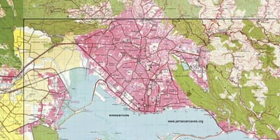 Кингстон Ямайка на карте