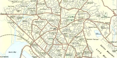 Карта окрестностей Кингстон Ямайка 