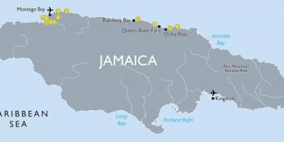 Карта Ямайки аэропортов